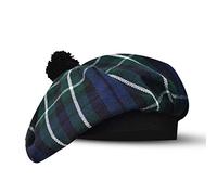 H HIGHLAND REDSTONE Scottish Hat Tam o Shanter Scottish Bonnet Tartan hat Acrylic Wool with Pompom (UK, Alpha, One Size, Graham Modern)