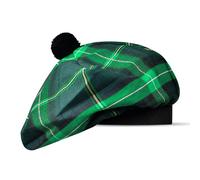 H HIGHLAND REDSTONE Scottish Hat Tam o Shanter Scottish Bonnet Tartan hat Acrylic Wool with Pompom (UK, Alpha, One Size, Celtic)