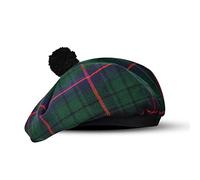 H HIGHLAND REDSTONE Scottish Hat Tam o Shanter Scottish Bonnet Tartan hat Acrylic Wool with Pompom (UK, Alpha, One Size, Davidson)