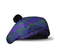H HIGHLAND REDSTONE Scottish Hat Tam o Shanter Scottish Bonnet Tartan hat Acrylic Wool with Pompom (UK, Alpha, One Size, Spirit of Scotland)