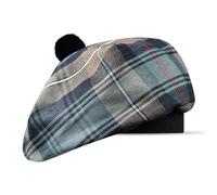H HIGHLAND REDSTONE Scottish Hat Tam o Shanter Scottish Bonnet Tartan hat Acrylic Wool with Pompom (UK, Alpha, One Size, Mackenzie Weathered)