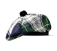 H HIGHLAND REDSTONE Scottish Hat Tam o Shanter Scottish Bonnet Tartan hat Acrylic Wool with Pompom (UK, Alpha, One Size, Dress Gordon)