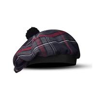 H HIGHLAND REDSTONE Scottish Hat Tam o Shanter Scottish Bonnet Tartan hat Acrylic Wool with Pompom (UK, Alpha, One Size, Spirit of Bruce)