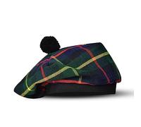H HIGHLAND REDSTONE Scottish Hat Tam o Shanter Scottish Bonnet Tartan hat Acrylic Wool with Pompom (UK, Alpha, One Size, Farquharson)