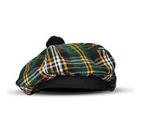 H HIGHLAND REDSTONE Scottish Hat Tam o Shanter Scottish Bonnet Tartan hat Acrylic Wool with Pompom (UK, Alpha, One Size, Irish Heritage)