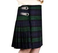 H HIGHLAND REDSTONE Scottish Tartan Kilt for Men I Polyviscose 8 Yard Tradition Mens Kilt (UK, Numeric, 42, 44, Regular, Regular, Black Watch)