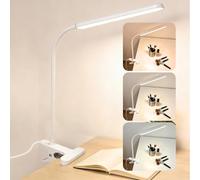 H HNMA HN Clip on LED Light for Easel Painting & Nail Tech, Flexible Arm | 3 Color Modes 10 Brightness USB Powered Clamp Lamp for Artists, Manicurist and Desk Use (White)