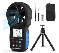 H HOLDPEAK Handheld Anemometer, Anemometer Wind Speed Meter, Wind Meter with Backlight, Max/Min/Average, Measuring Wind Speed for Drone Windsurfing Kite Flying Sailing Surfing