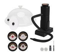 H HOLDPEAK Smoking Gun Food, Portable Cold Smoker with 4 Types Wood Chips, Food Kitchen Smoker for Sous Vide Meat Salmon Cocktails Cheese BBQ Grill, Great for Garden Party