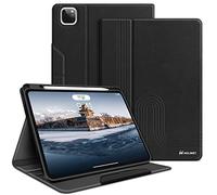 H HOLIMET Case for iPad Pro 12.9 2022 6th/5th/4th/3rd Generation 2021 2020 2018 Shockproof Folio Cover with Pencil Holder Auto Sleep, Vegan Leather, Black