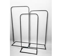 H Homedelight1234 Wedding Arch Metal Frame Stand, Gold/Black/Silver, Decorative Backdrop Display for Events and Home, welcome sign frame stand (BLACK, 180CM/71'' HIGH)