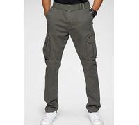 H.I.S Cargo Trousers with Removable Belt Olive Green