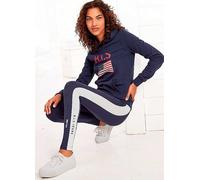 H.I.S Logo Print Hooded Sweatshirt Marine