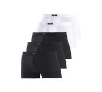 H.I.S Men's 378915 Boxer Shorts, Black, White, M (Pack of 5)