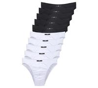 H.I.S Men's Fh-50sl Briefs, Black, White, S (Pack of 10)
