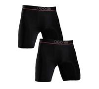 H.I.S Pack of 2 Long Leg Boxer Shorts Black