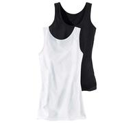 H.I. S Pack of 2 Vest Tops Black / White