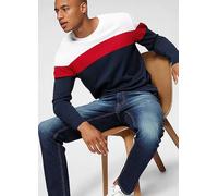 H.I.S Round Neck Jumper Red Striped