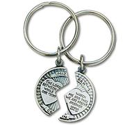H. J. Sherman Mizpah Key Ring Set Genesis 31:49, One Size, Pewter
