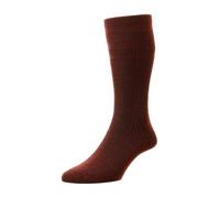 HJ90 Hall MENS SOFTOP No Elastic Wool Rich Socks 6-11 3pk Burgundy