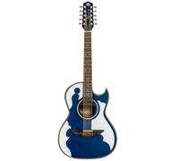 H. Jimenez, 7-String Acoustic-Electric Guitar, Ambidextrous, Blue (LBQ4ETB)