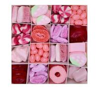 H&Jodie's Mother's Day Gift Pack - Pink Sweet Window Box (469 gm), Pick and Mix, Pink theme Retro Sweet Chewy Treats in Bulk, Perfect for Kids & Adult