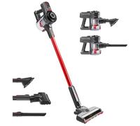 H.Koenig 22.2v 3-in-1 UP600 PowerClean Cordless Bagless Broom Vacuum Cleaner - Powerful Compact - Lightweight - Quiet - Animals - Turbo Brush - Rechargeable Lithium Battery