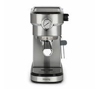 H.Koenig EXP820 Professional Automatic Espresso Machine Pressure 20 Bar Stainless Steel, Portable, Thermoblock System, 1.1L, Built-in Barometer Pump, Cup Warmer, Steam Nozzle, Coffee and Milk Drinks