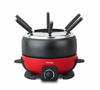 H.Koenig Fondue 6 People, 800 W, 2 litres, Capacity 2 L, 44 Decibels, Steel, Red