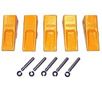 H&L Tooth Company 1U3202 CAT Caterpillar Style J200 General Purpose Dirt Excavator Bucket Teeth (5 Pack) with Pins and Retainers | 1U-3202