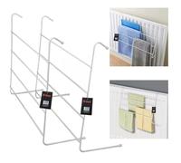 H-LINE 2 Pack of 4 Bar Radiator Airer Dryer Clothes Drying Rack Rail Towel Holder Hang