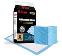 H-line 25 x Disposable Incontinence Bed Pads, 60 x 60 cm Bed Pads for Incontinence Adults | Disposable Changing Mats Sheets for Children, Toddlers Babies |Absorbent & Bed Protectors Pad