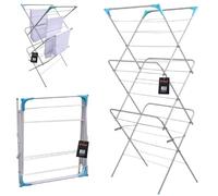 H-LINE 3 Tier Clothes Airer Laundry Drying Horse Rack Concertina Tower Indoor Outdoor
