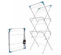 H-LINE 3 Tier Clothes Airer Laundry Drying Horse Rack Concertina Tower Indoor Outdoor with Alloy Steel material with plastic cap corner