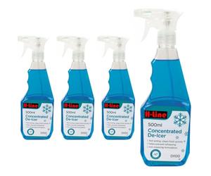H-LINE 4 x 500mL Concentraed De-Icer Trigger Spray Winter Treatment Ice Snow Frost Melt
