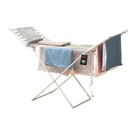 H-LINE Indoor Electric Heated Clothes Airer Laundry Clothes Dryer Foldable Winged Rails