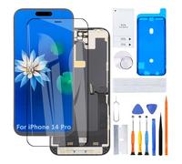 H&LYCYJ Display for iPhone 14 Pro A2890 A2650 A2889 A2892 LCD Screen Replacement 3D Touch Full HD Touchscreen ID Digitizer Frame Assembly, Waterproof Adhesive, Repair Kits