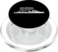 H.M.S. Broke D83 British WW2 Destroyer Ship Infographic PopSockets PopGrip for MagSafe