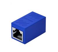 H.May RJ45 Ethernet Splitter Adapter,Ethernet Cable Splitter,Through Head/Tee Head/One to Two Extension/Tee-head Connection Network Splitter Adapter(through head blue)