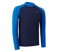 H.MILES Men Long Sleeve Rashguard Baselayer UPF 50+ Rash Vest Quick Dry Swimming Tops for Surfing Snorkeling Diving, Dark Navy, 3XL