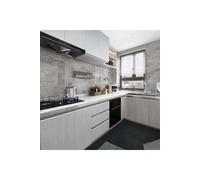 H&O Direct 10 Pcs Marbling PVC Wall Tile Rectangle Peel & Stick Waterproof Backsplash in Grey H&O Direct Grey