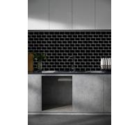 H&O Direct 10Pcs 3D Waterproof Scratch-Resistant Rectangular Wall Stickers, Black H&O Direct Black