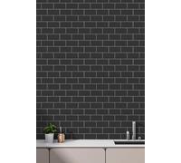 H&O Direct 10Pcs Dark Grey Waterproof Rectangular Wall Stickers H&O Direct Dark Grey