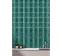 H&O Direct 10Pcs Teal Color Waterproof Scratch Resistant Rectangular Wall Stickers H&O Direct Teal