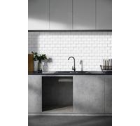 H&O Direct 10Pcs White Waterproof Scratch Resistant Rectangular Wall Stickers with Gray Frame H&O Direct White