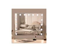 H&o Direct 15 Led Light Bulbs Hollywood Makeup Mirrors In Gold Gold