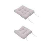 H&O Direct 2 Pcs Outdoor Garden Chair Cushion in Grey H&O Direct Grey