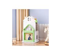 H&O Direct 3-Tier Castle-Shaped Rotating Bookshelf for Kids in Green H&O Direct Green
