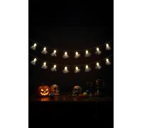 H&O Direct 3m Halloween LED String Lights - 20 Whimsical Ghost Faces in Warm White H&O Direct White