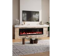 H&O Direct 40/50/60inch Electric Fireplace in Black | Size: Single H&O Direct Black Single